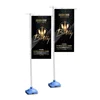 custom marketing double sided advertising beach feather sign banner flag,pole set