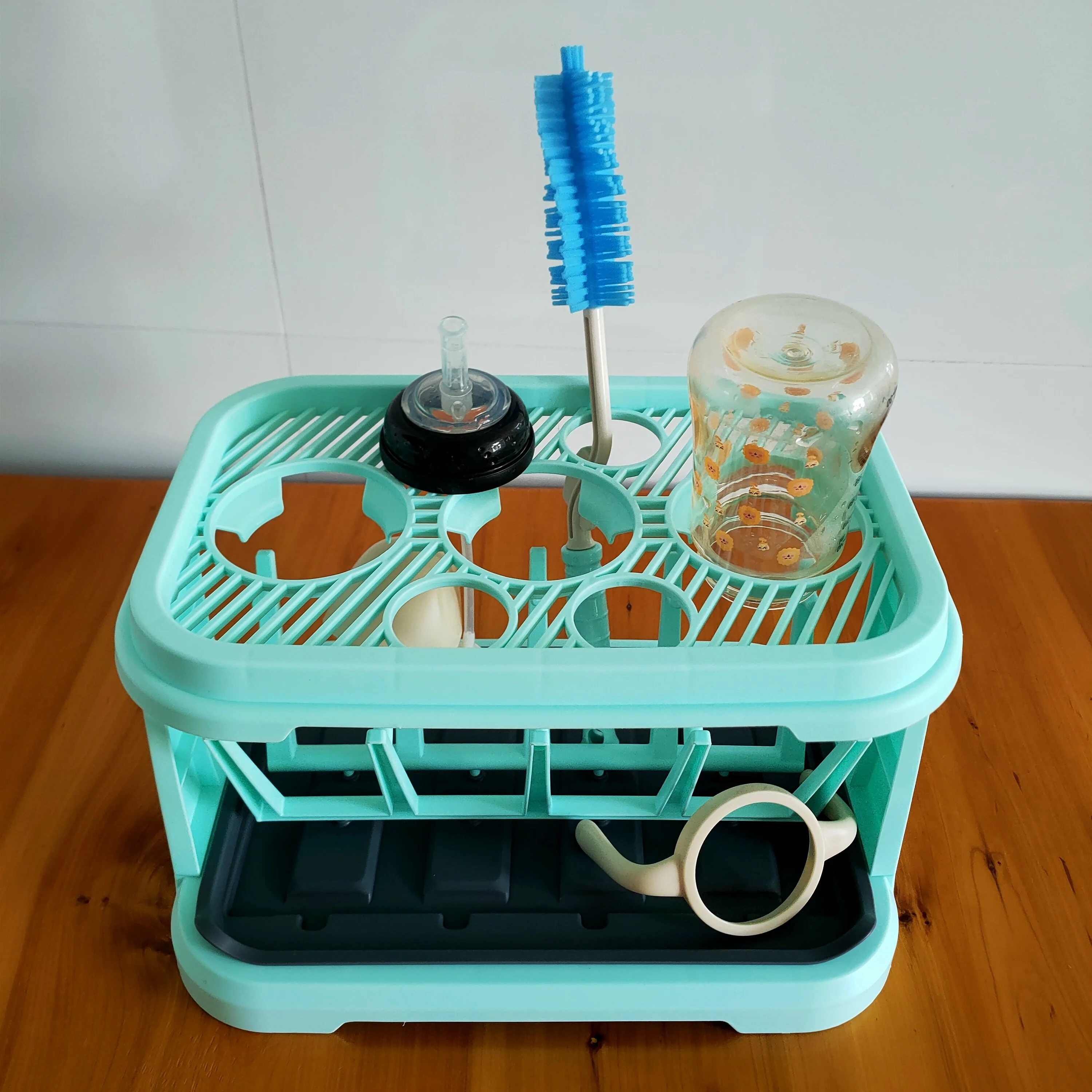 Sunnuo New Multifunctional Foldable Baby Bottle Drying Rack Easy To