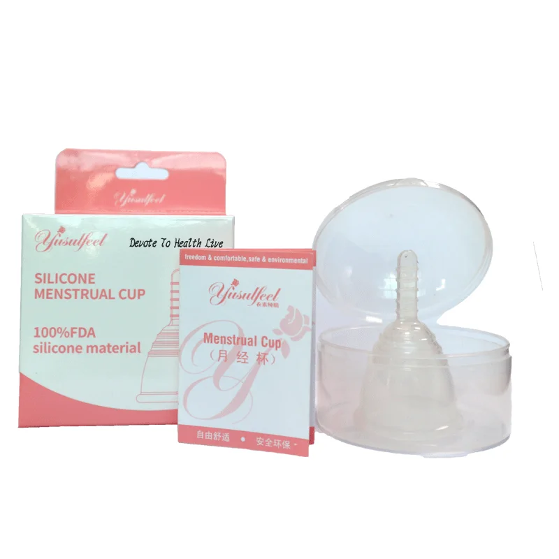 
Wholesale Price Fda Hygiene Feminine Menstruation Lady Medical Silicone Collapsible Reusable Clean Menstrual Cup silicone 