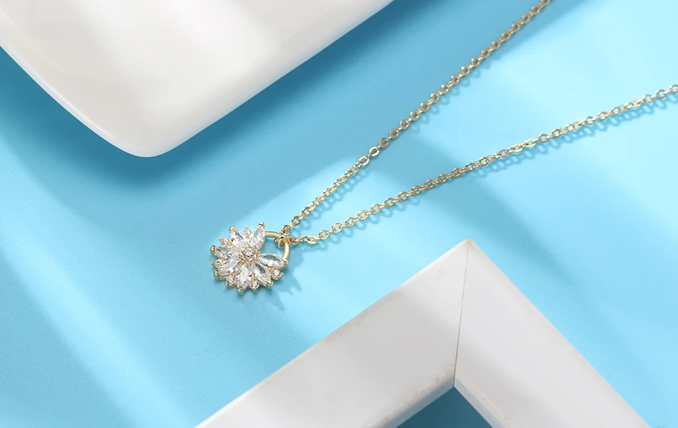 Rinntin Sn232 Women Korean Jewelry Wholesale Real 925 Silver Flower