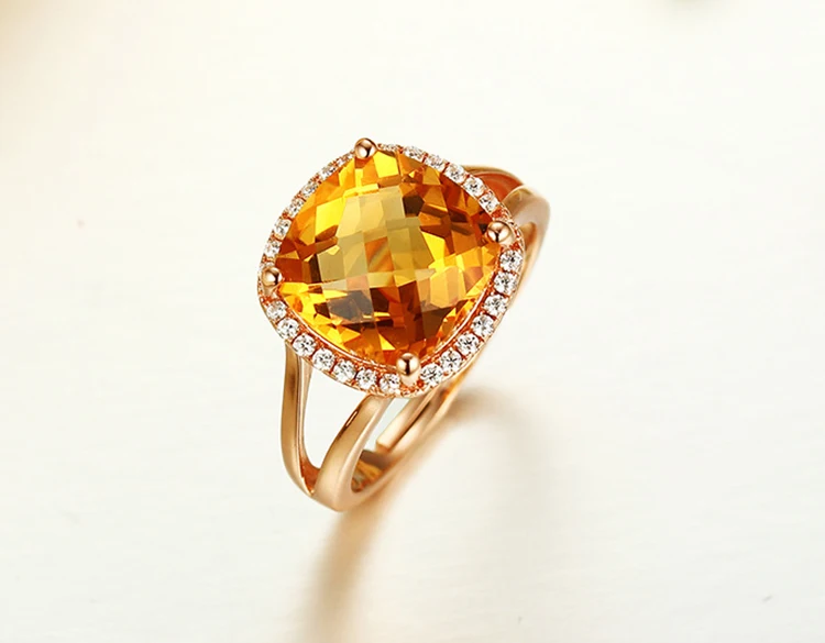 Yellow topaz gold wedding rings with diamond for men
