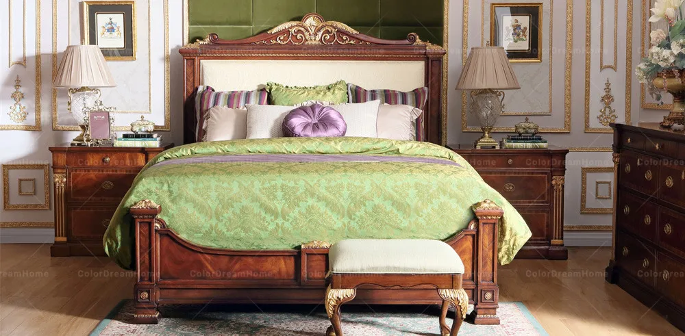 solid wood bed