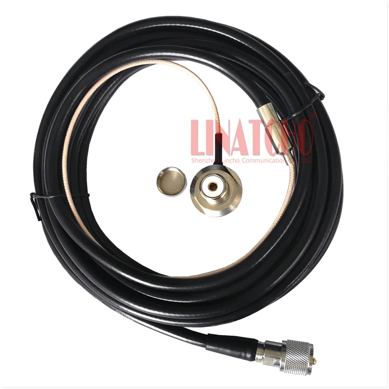 Coaxial Sc5mb Rg316+5dfb Uhf Pl259 To So239 Right Angle Car Vehicle