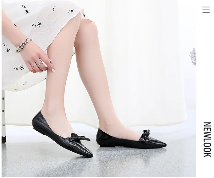 Hot Selling Spring Women Fashion Plastic Upper Pvc Outersole Flat Shoes ...