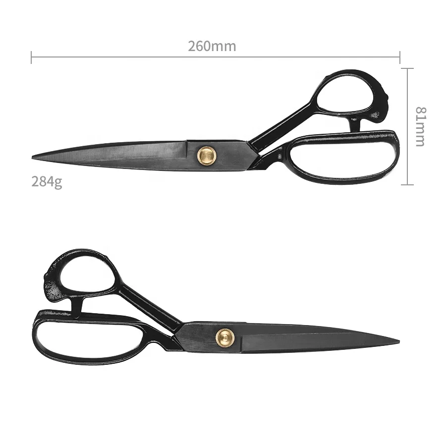 black professional tailor scissors 10 inch