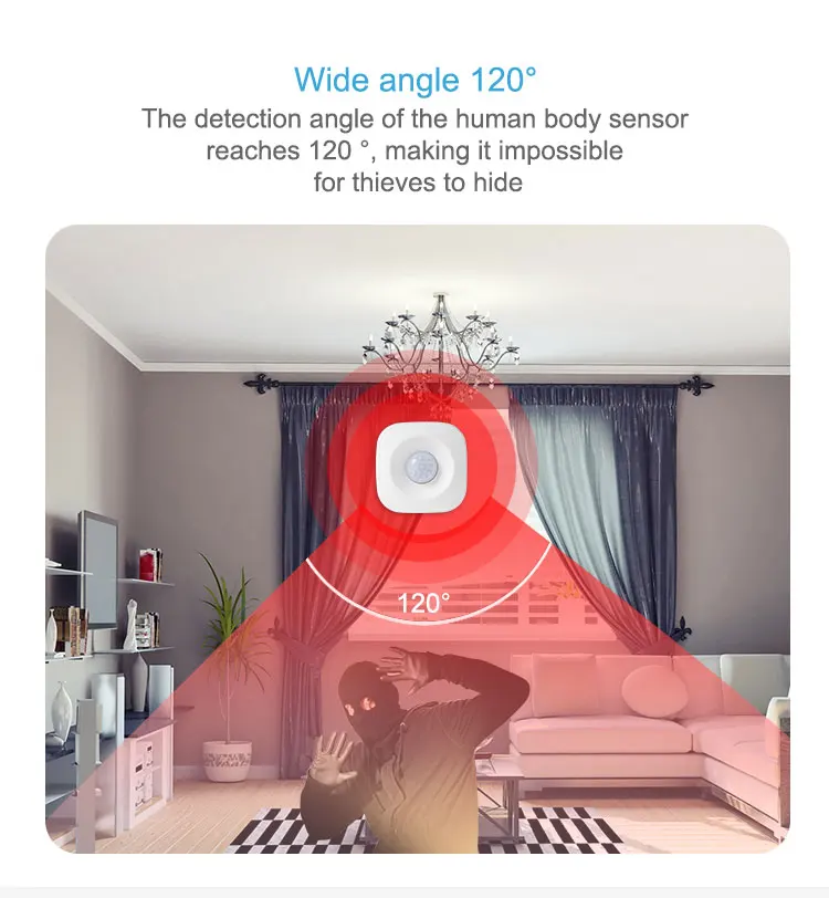 Wireless PIR Detector Smart Home Zigbee Motion Sensors with APP Control - ANKUX.COM
