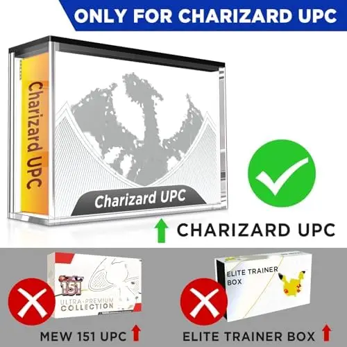 Charizard Ultra Premium Collection Display Case UV Protection 6mm Thick ...