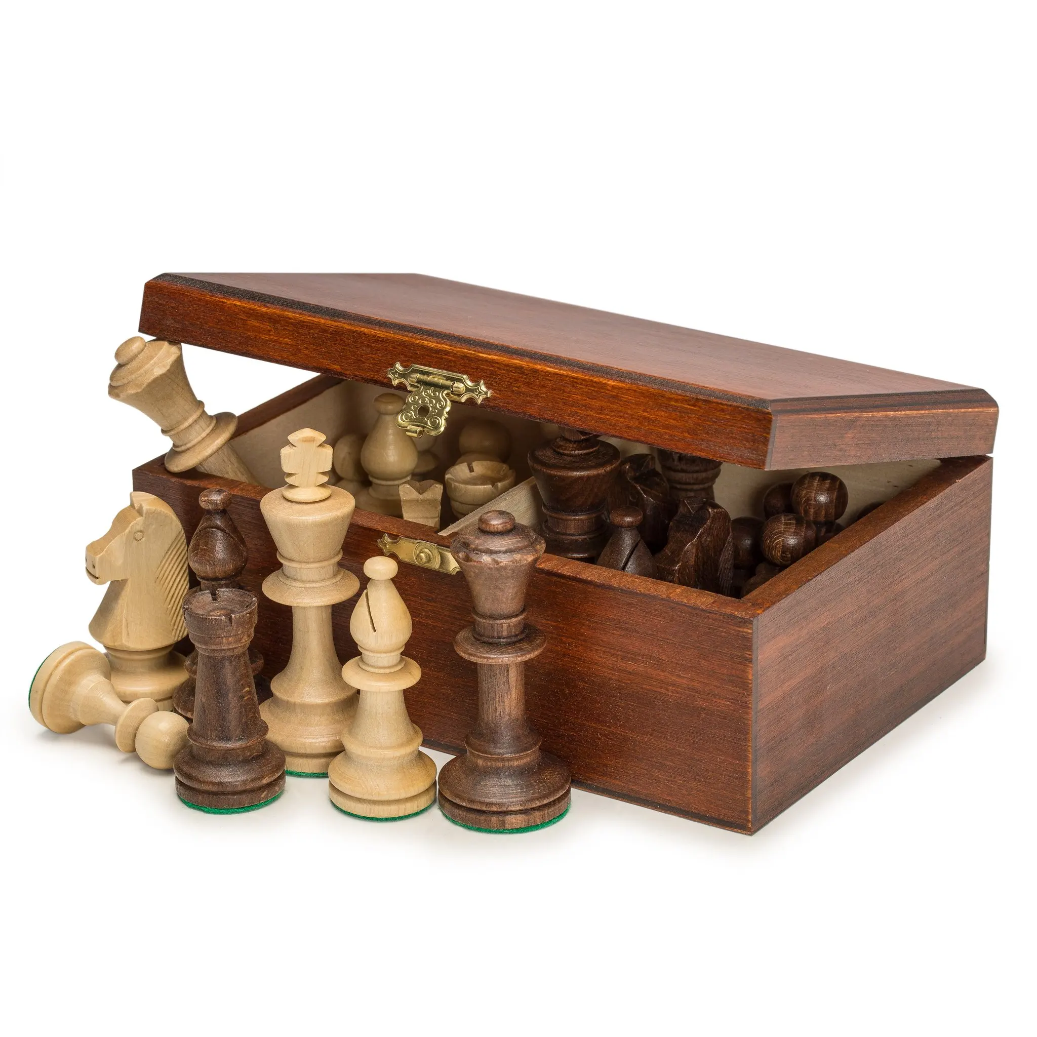 Handmade Luxury Professional Tournament Chess Pieces Wood Storage Box
