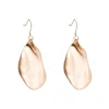 Matte Silver and Matte Gold Hammer Effect Earring