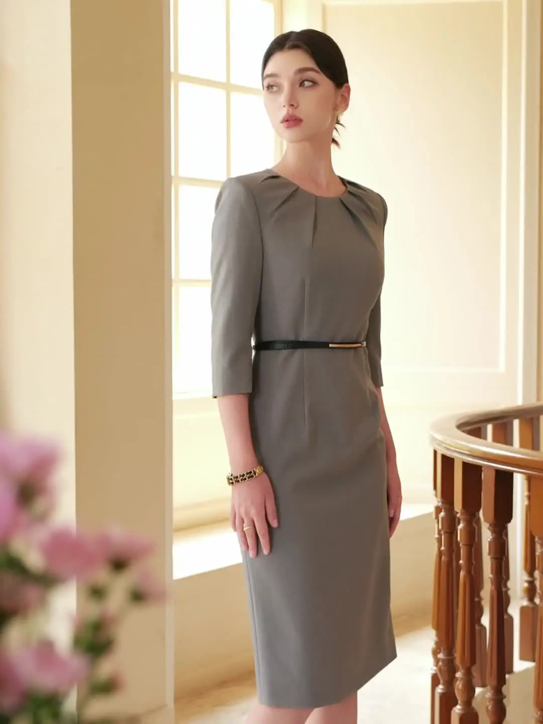 simple elegant dresses for work High-end Work Dresses French Style ODM OEM Slim Fit Fashion Elegant Simple  Women's Dress From Prototype Clothing Manufacturer