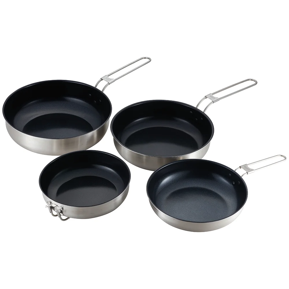 Wholesale Camping Non Stick Stainless Steel Pot And Pans Non Stick Cookware Set Frying Pan Set manufacture