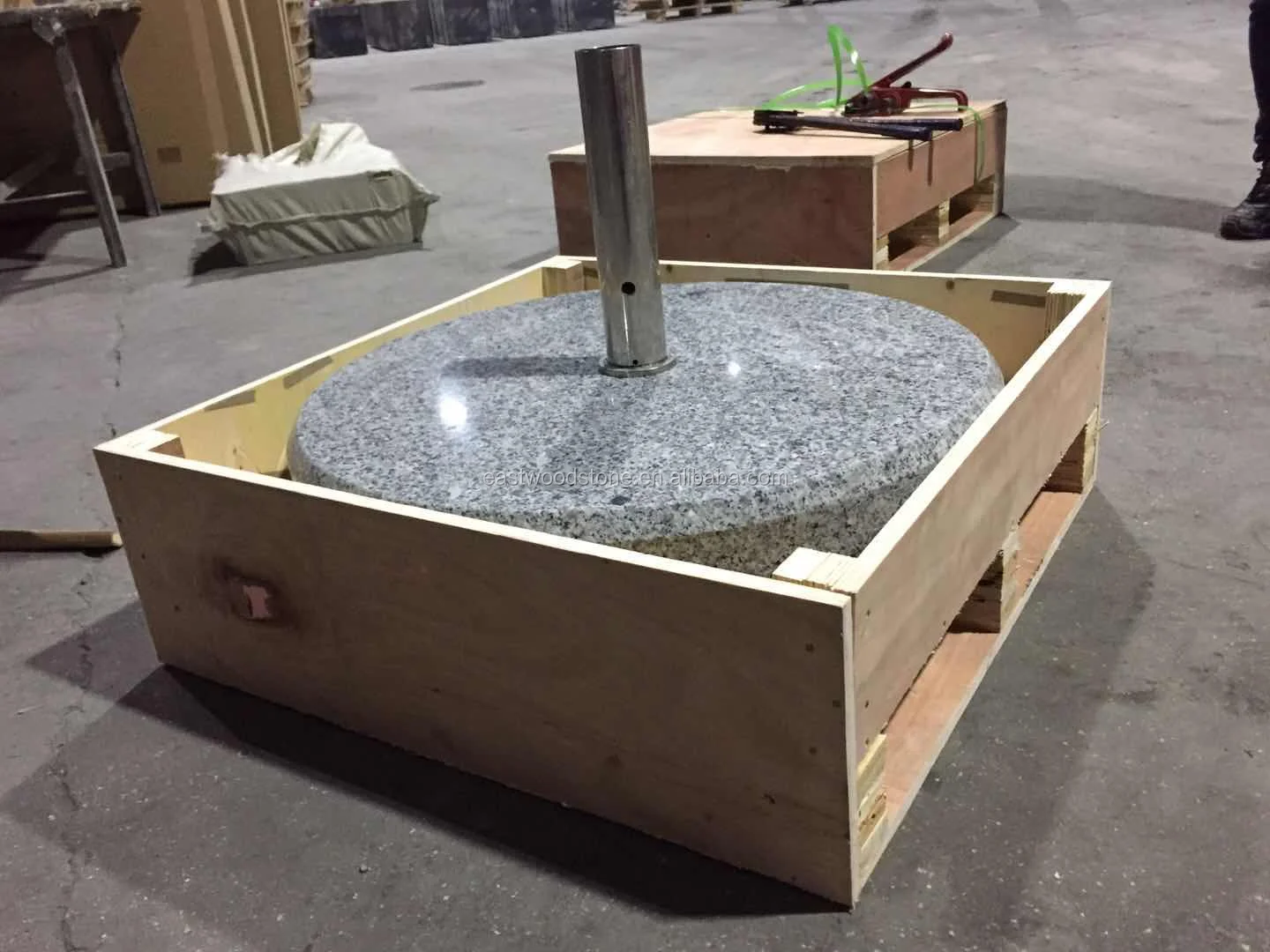 Granite Umbrella Parasol Stand And Holder With Stainless Steel Tube