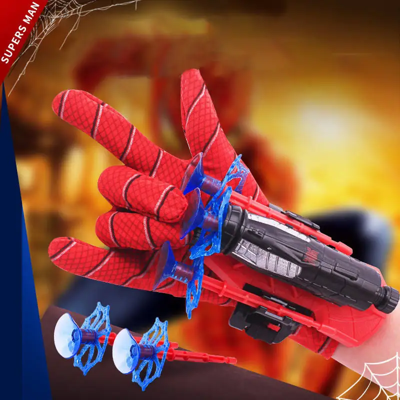 High Quality Spiderman Toys Kids Plastic Cosplay Launcher Super Hero