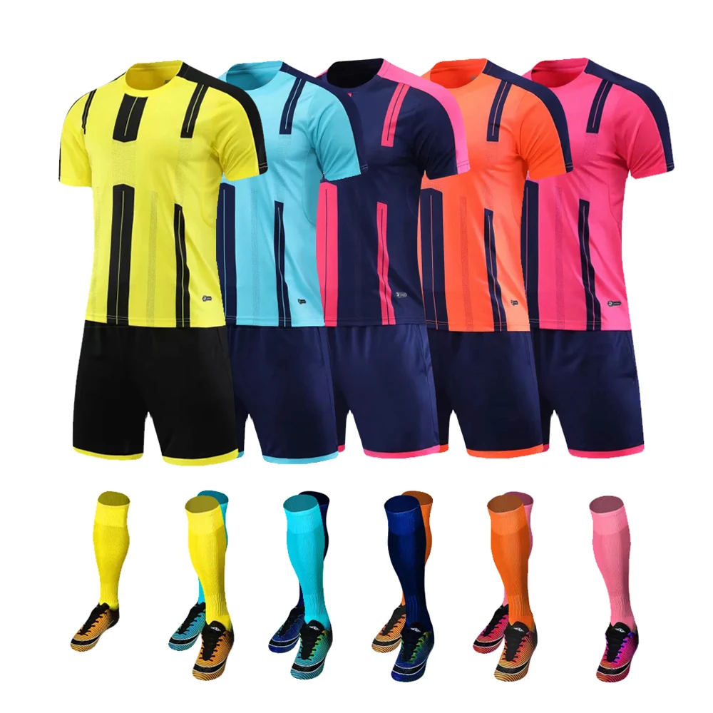 Cheap Soccer Wear Striped Logo Custom Football Club Men Soccer Team