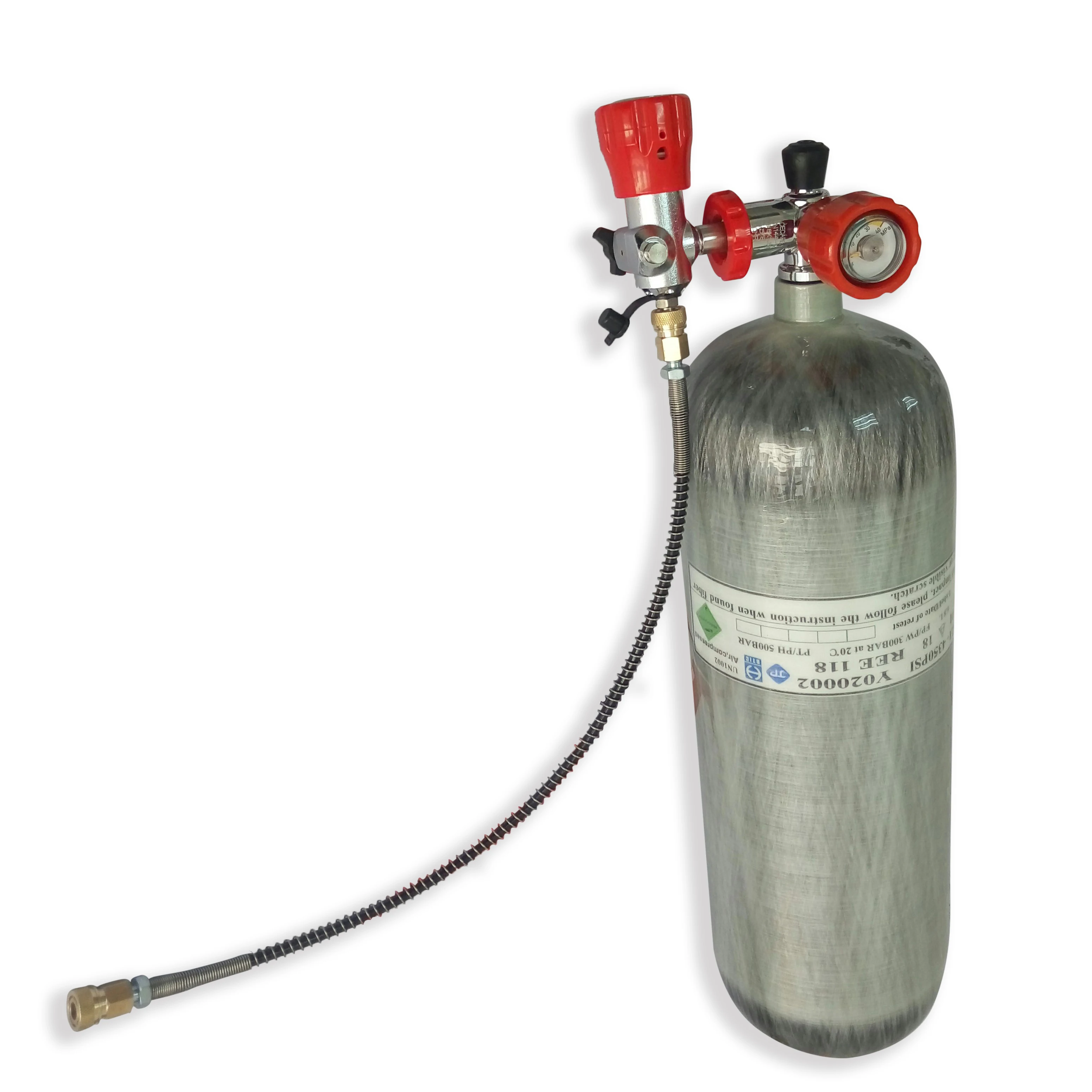 8 l 点碳纤维圆筒潜水设备中国水肺潜水氧气罐