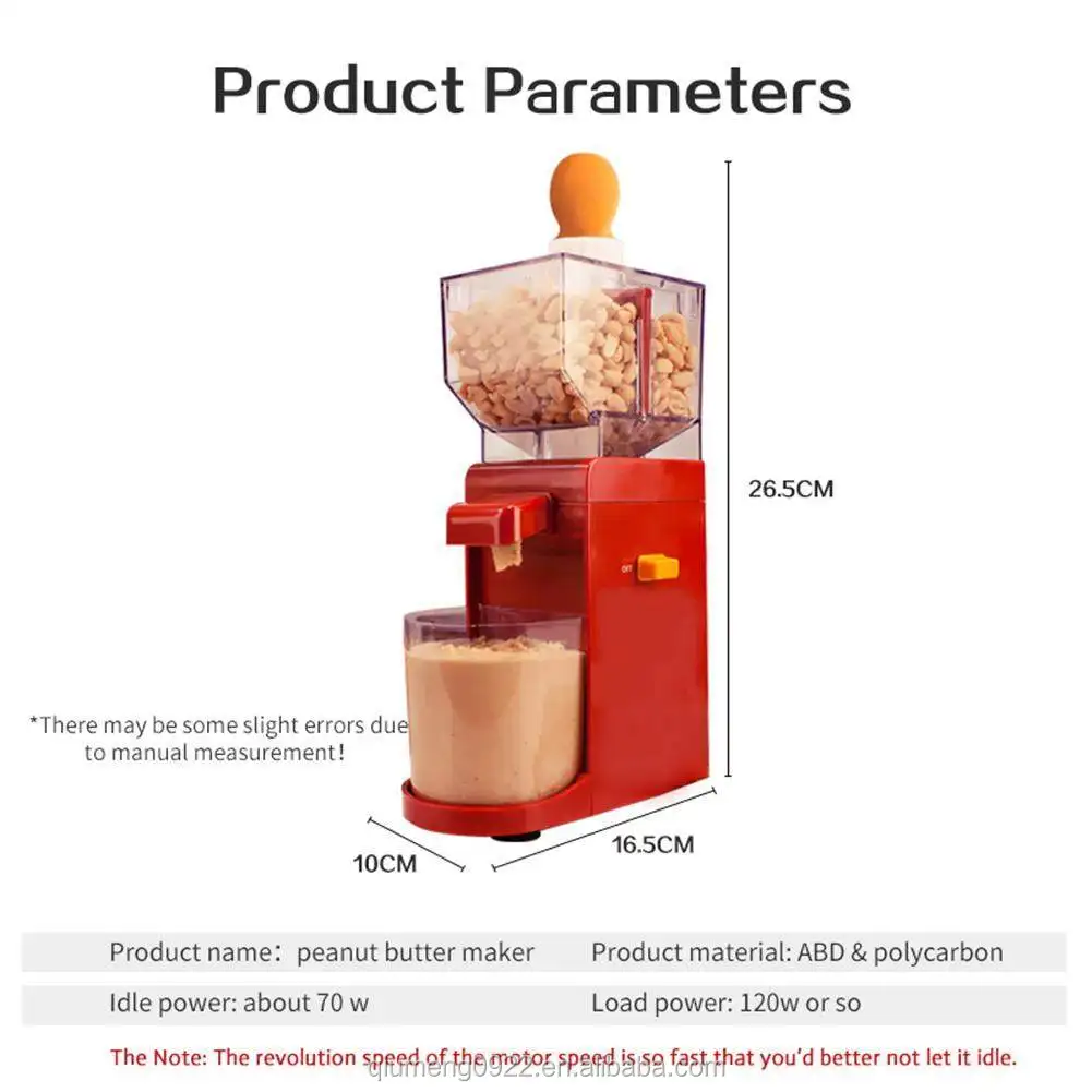 Details about   500ML Electric Grinder Peanut Deep-fried Butter Maker Hazelnuts Coffee Machine 