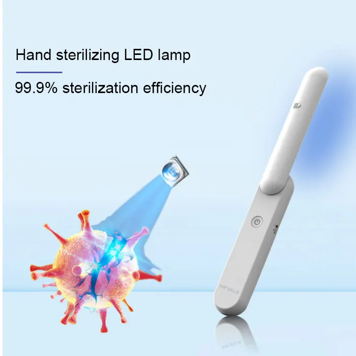 Direct damage to bacterial uv sanitizer gravity sensor sterilizer portable 275nm uv light with 6 UV LED Lights