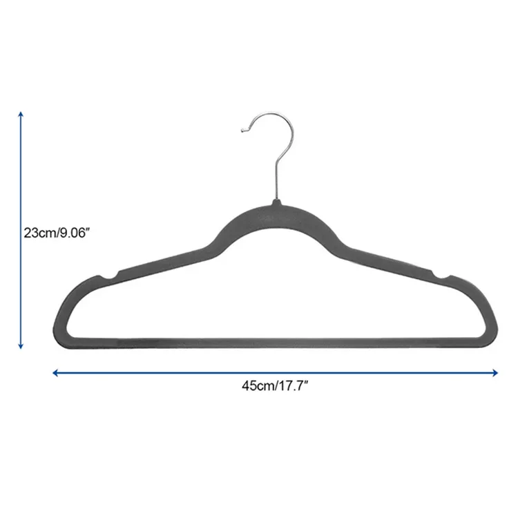 Charisma Velvet Cloth Coat Hanger Space Save Non Slip Padded Flocking ...