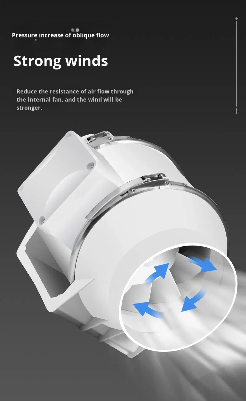 Powerful Circular Duct Fan, 4", 5", 6", 8"inch - detail 14