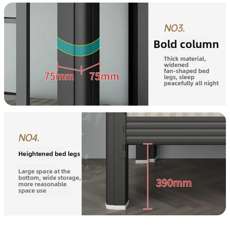 product durable metal bunk bed with ladder soft modern design for school dormitory or home use budget friendly option-7