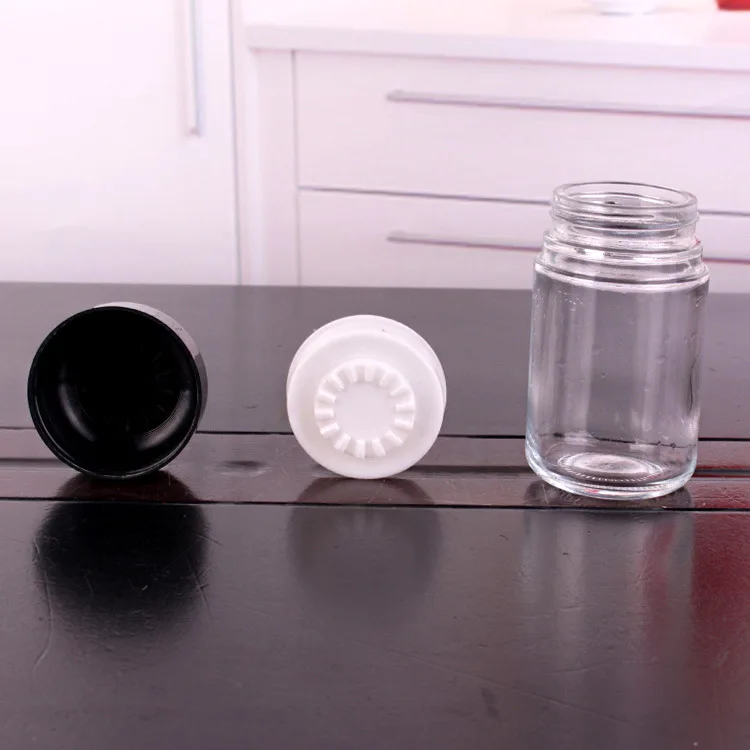 Smell proof 2oz 3oz 4oz jars child proofglass jar with lid 50 ml flat
