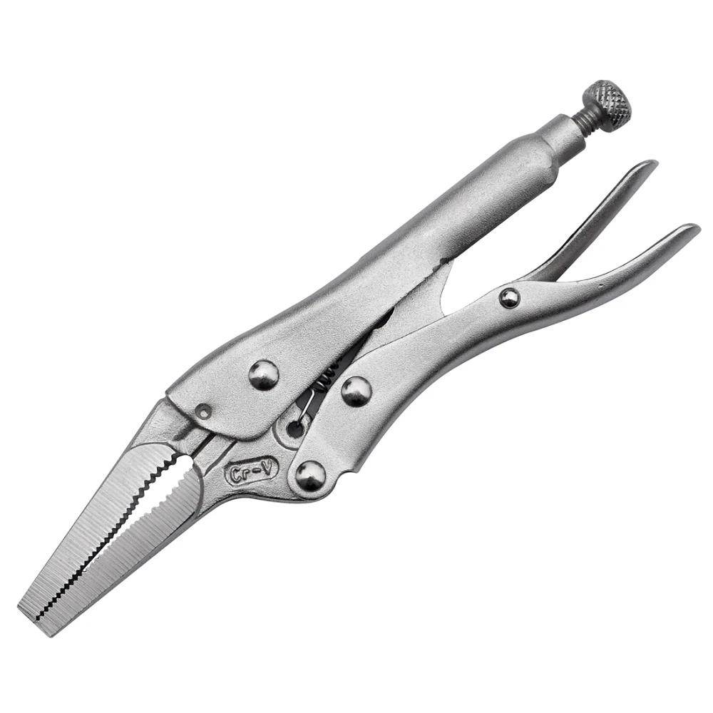 5in chrome vanadium long nose jaw locking pliers