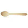 100Pcs/bag 16cm Degradable Mini Ice Cream Spoons Wooden Spoon Disposable