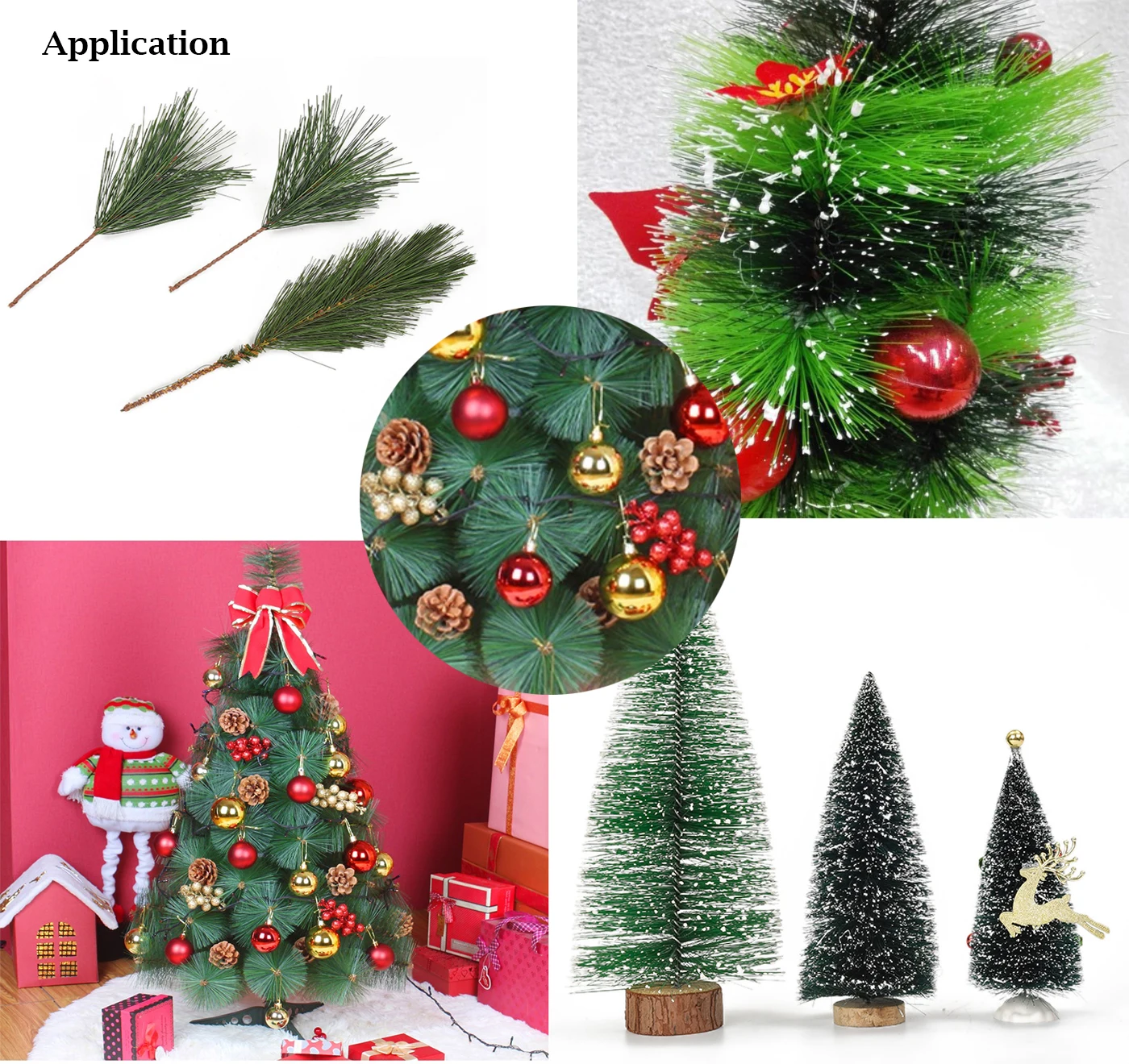 Pink Pvc Pine Needle Plastic Artificial Christmas Tree Needles Pine Pvc Pet Pine Needles For