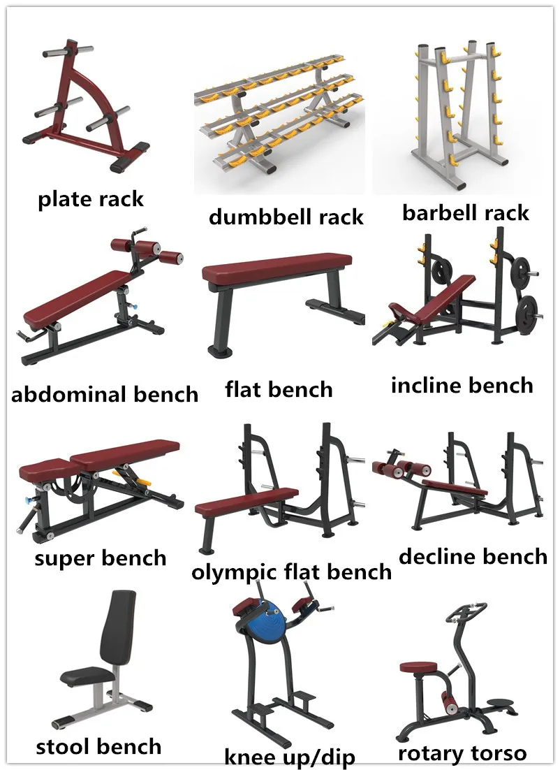 Виды скамьи в тренажерном зале