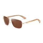GJWS008 HD Polarized Waterproof Strong Wooden Sunglasses Custom Logo
