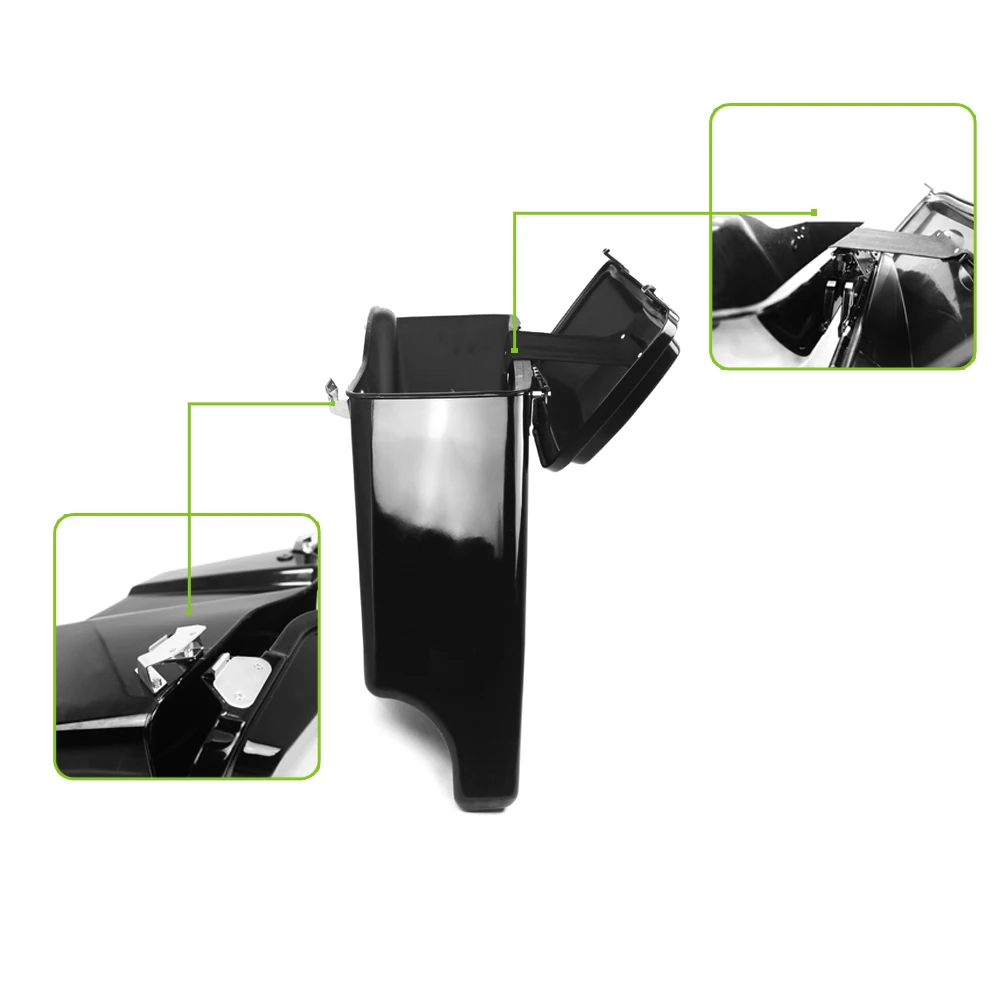 Abs Motorcycle Hard Saddlebags Side Box Waterproof Saddle Bags For
