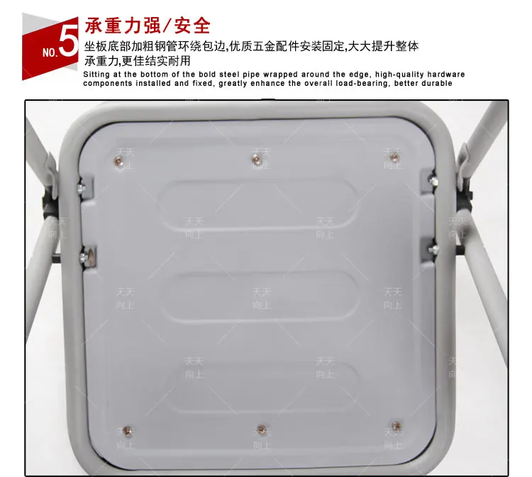 Used Metal Folding Chairs Office Reception Chair Comfortable PU Padded Seat and Back Cushion Chair