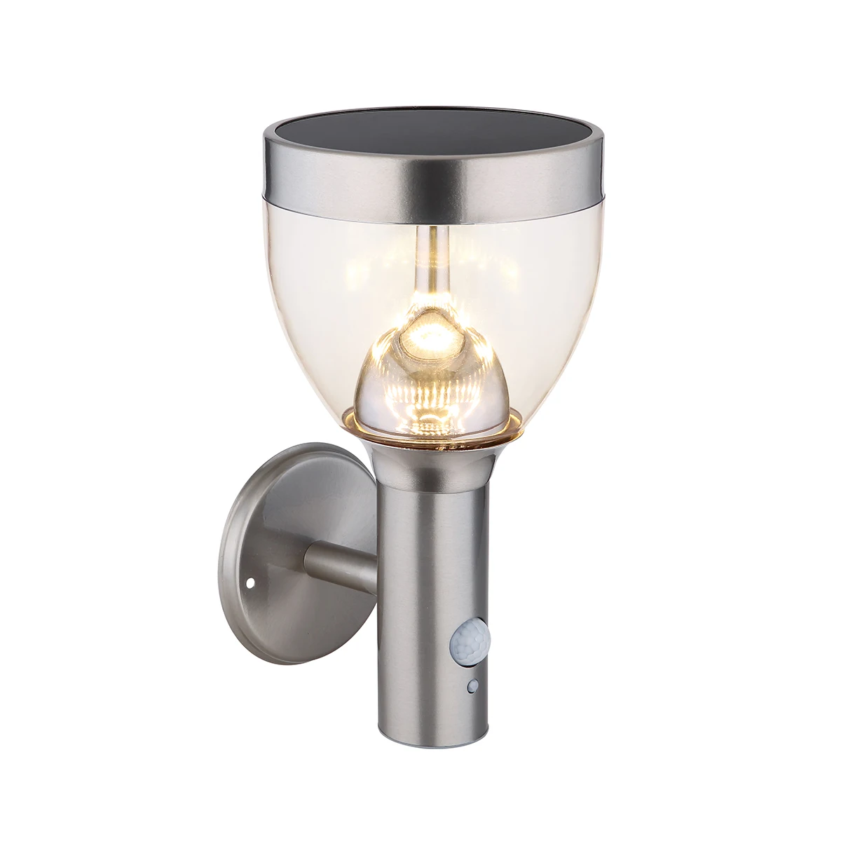 NBHANYUAN IP44 Waterproof Duluxe Luxury  LED Solar Modern Wall Light with PIR Motion Sensor for Outdoor Garden Entryway Doorway