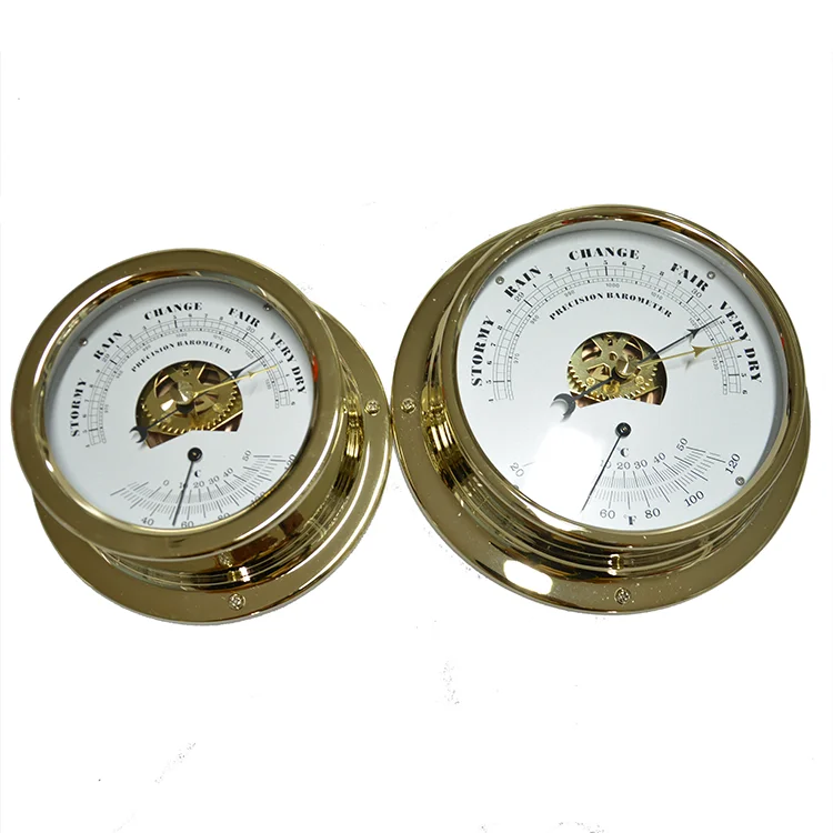 Impa 3702461 Marine Aneroid Glass Barometers 150mm Brass Buy Aneroid
