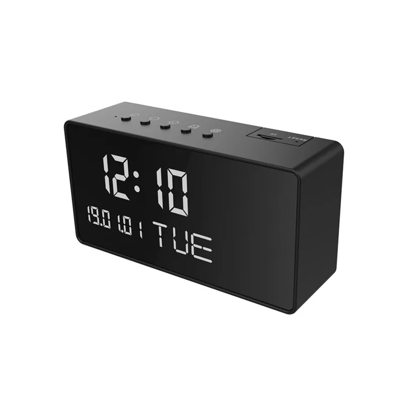 Nz01 Home Security Desk Clock Alarm Hidden Cam 1080p Spy Camera - Buy ...