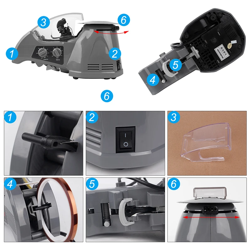 ZCUT-870 220V Practical Packaging Machine 3 - 25 mm Width Tape Cutting Machine Desk Top Carousel Tape Dispenser