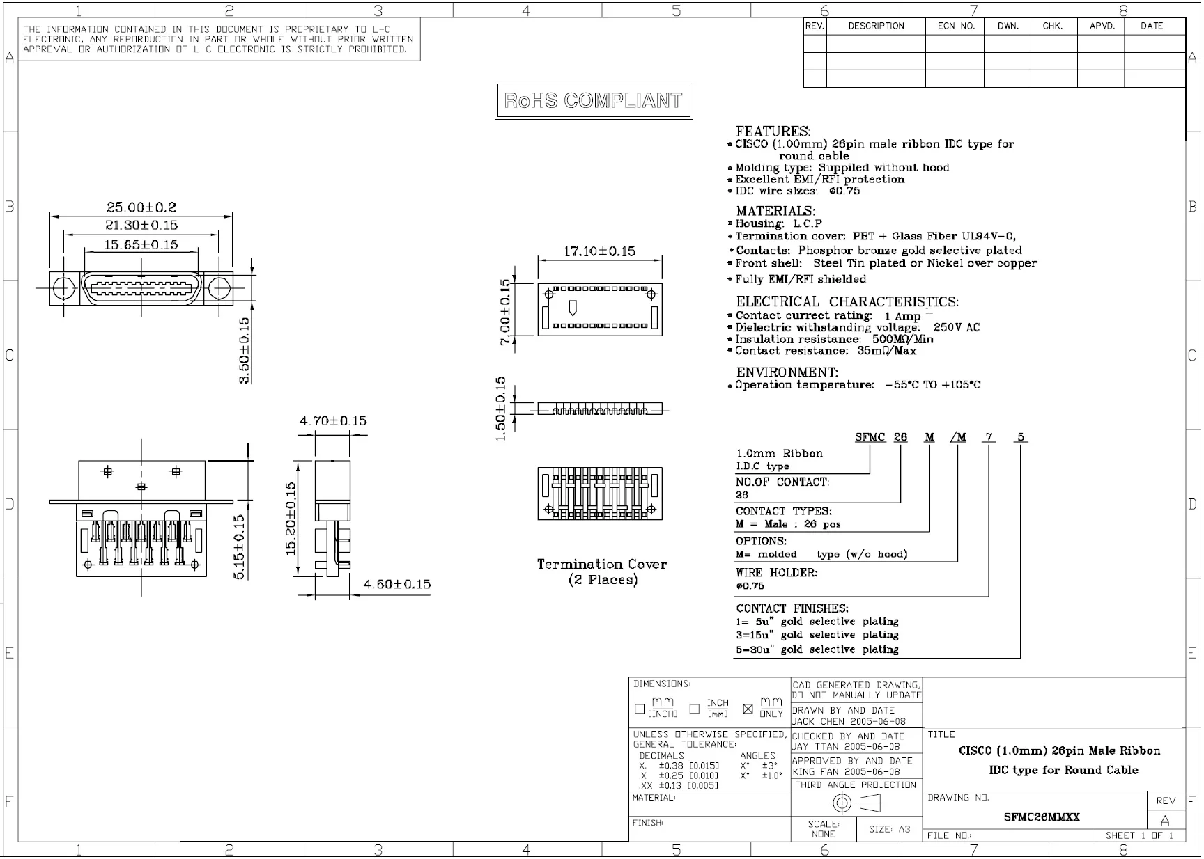 Cisco Scsi 26pin Male Connector Pitch=1.0mm Usb 2.0 Header 10 Pin ...