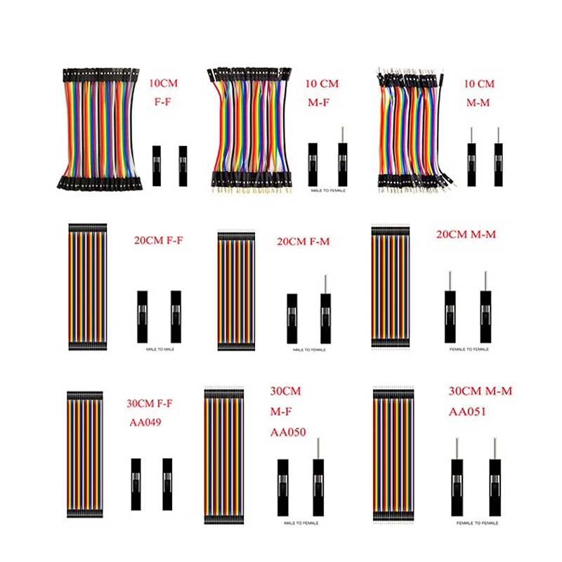 40pin 10cm 20cm 30cm 40cm Dupont Line Male To Male Female To Male