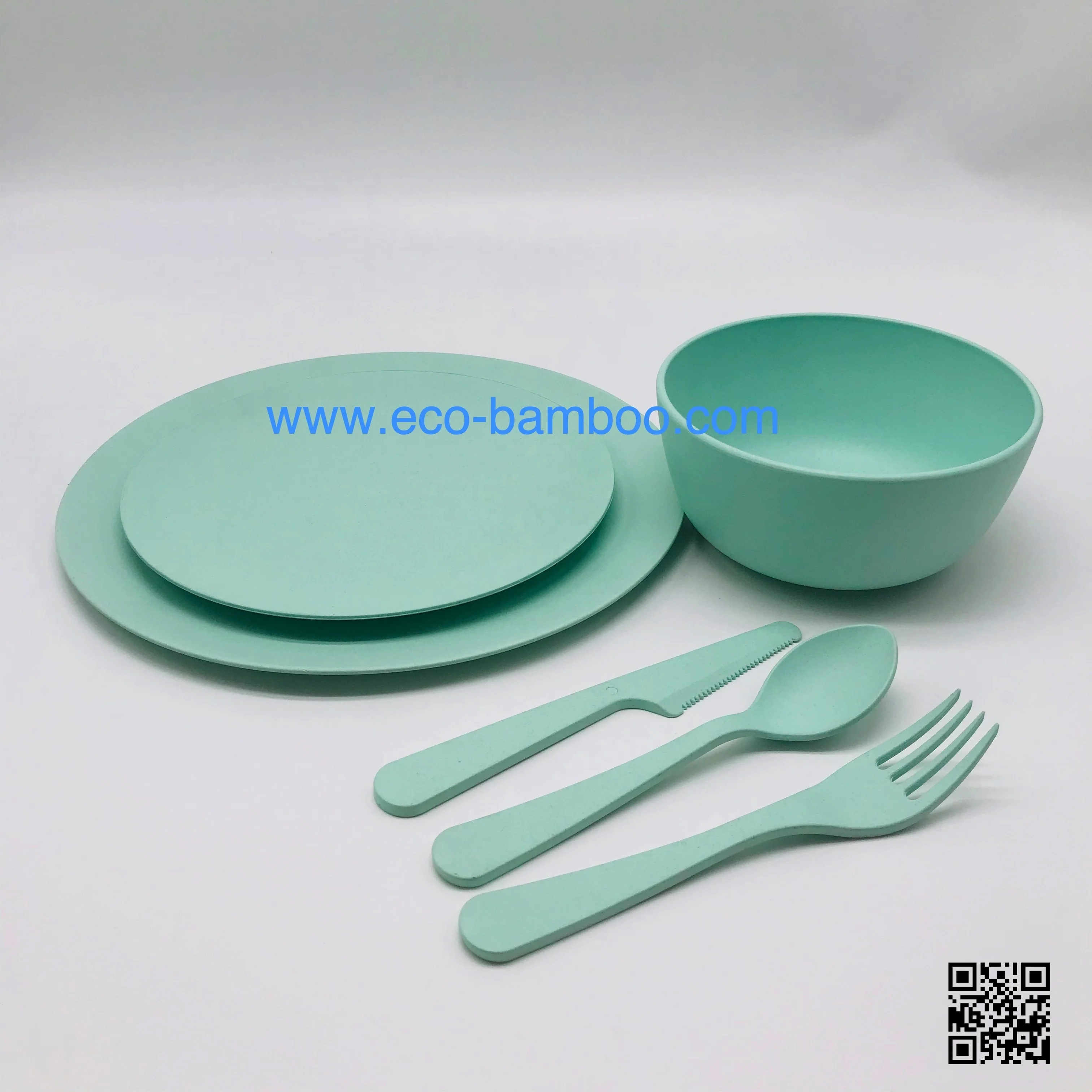100% Biodegradable Sustainable PLA Bamboo Fiber Dinnerware Sets ...