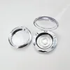 instock empty silver 36mm blush compact cosmetic packing, plastic case for blush powder, eye shadow box