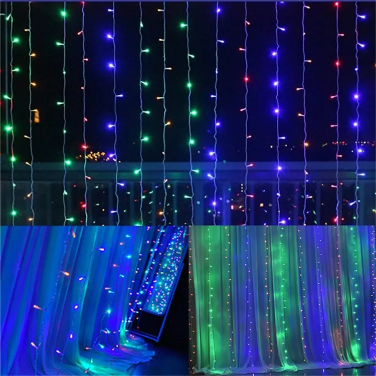 Blue christmas curtain decorations bulk christmas LED dynamic outdoor light