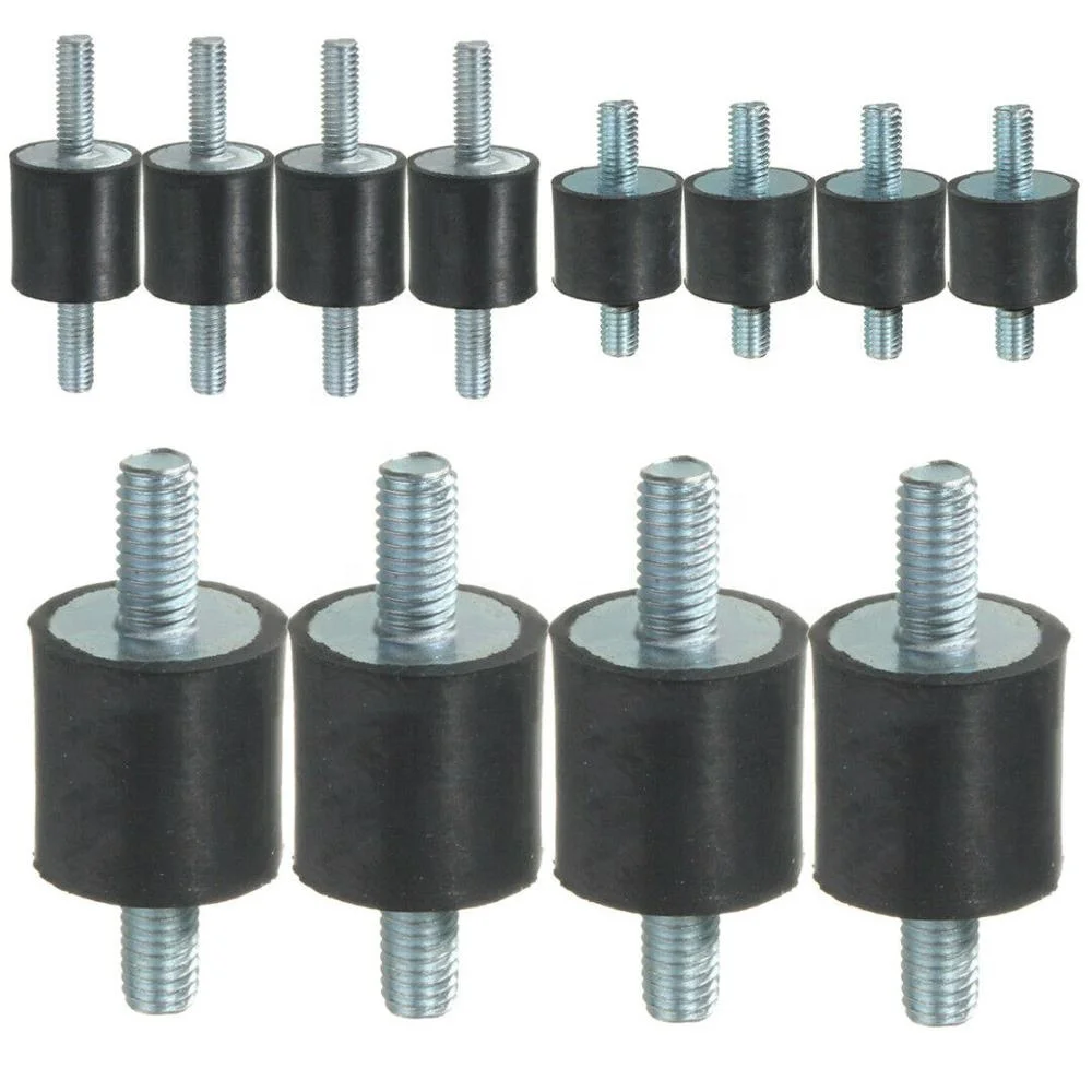4 Plots Antivibratoires En Caoutchouc Pour Moteurs - Support Isolement Chocs M4 Pour Compresseur, Pompe