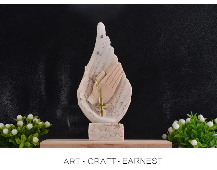 Catholic Religious Gift Resin Candlestick Jesus Statue Figurine For Home Decor Room Decoration Church Supplies