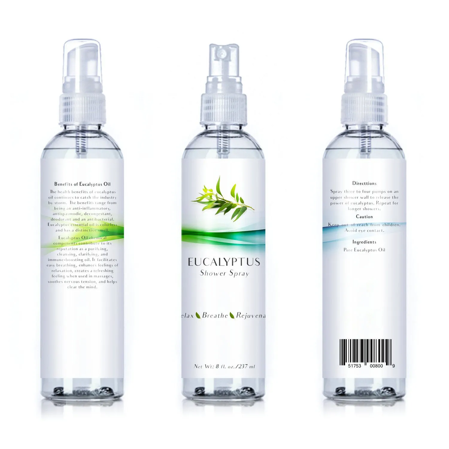 Natural Eucalyptus Oil Steam Shower Spray Best Mist Essential Oil For