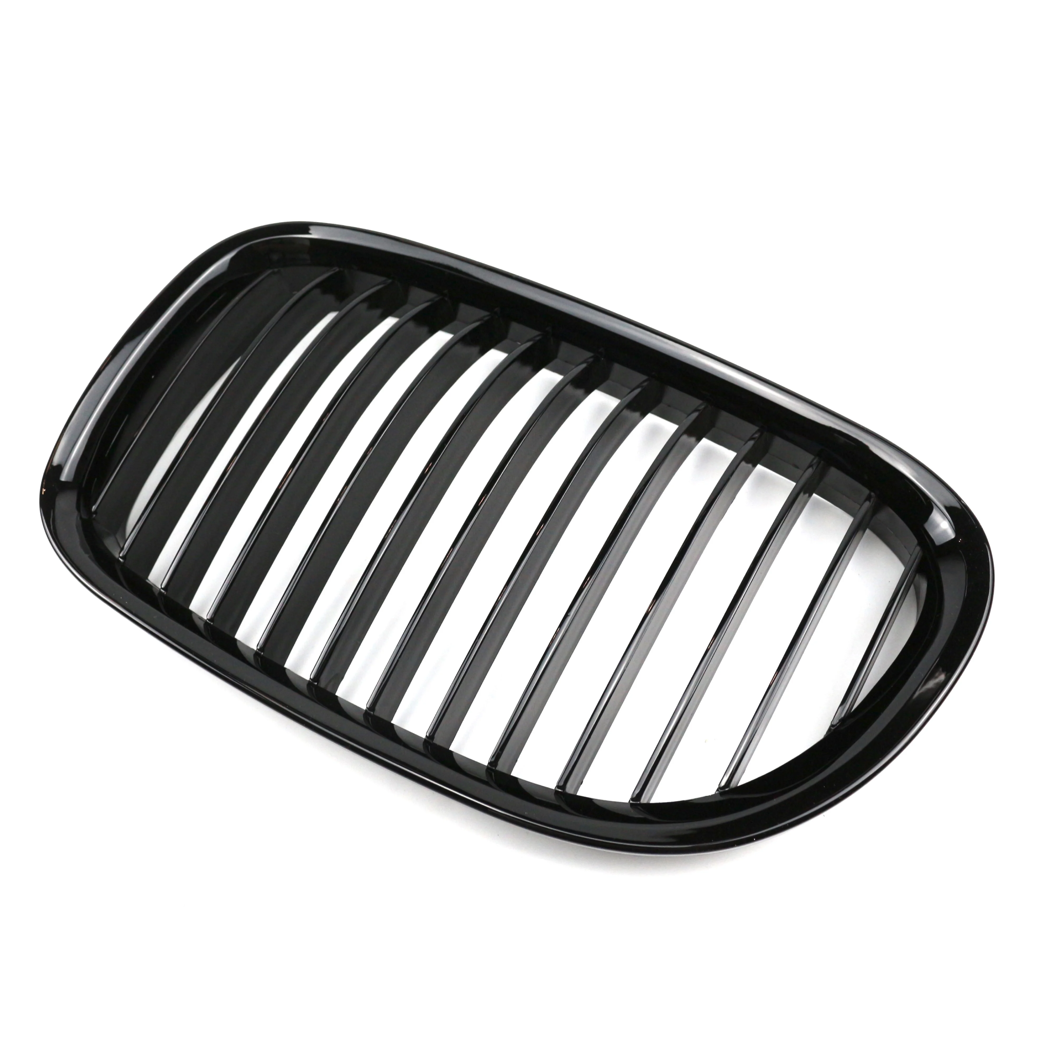 Auto Accessories Front Grille Bumper Grilles Single Slat Glossy Black ...