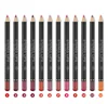 Promotional fashion high quality 12 color matte color pencil lipstick pen set matte waterproof setting with lip liner