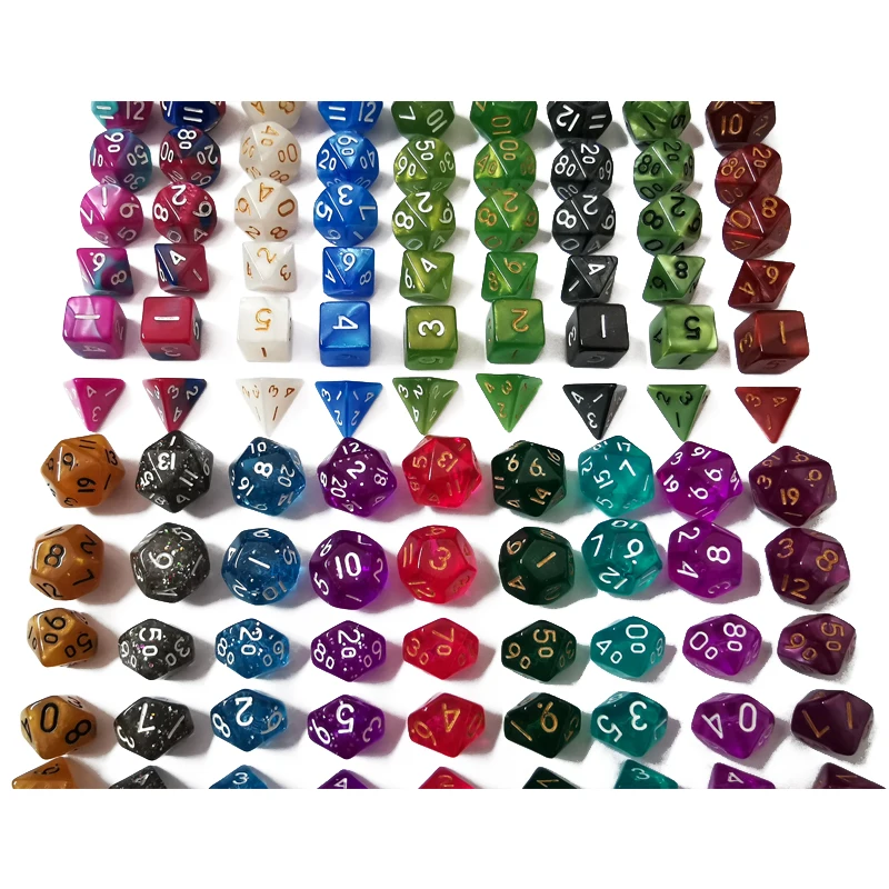 Dungeons and Dragons Miniature mini dice set custom polyhedral game dice set
