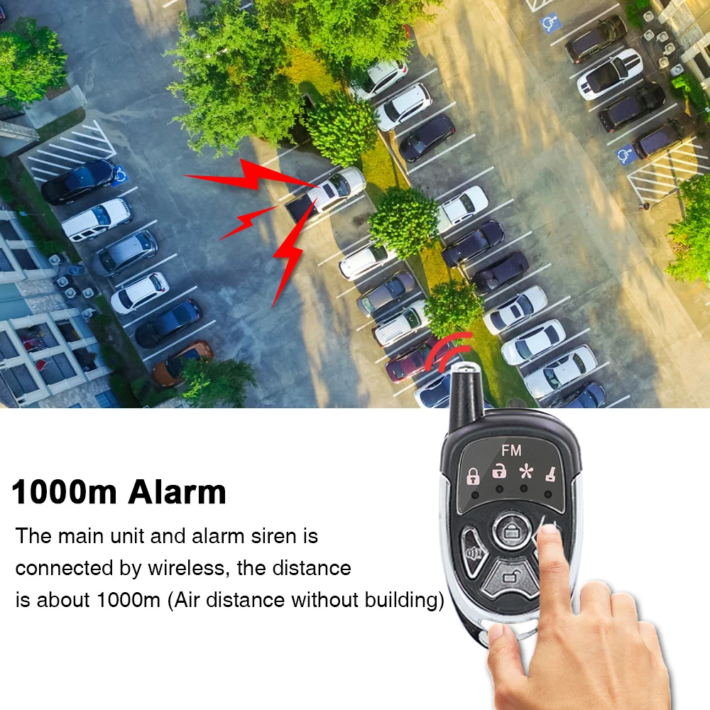 Vjoy 2-way car alarm siren Free Installation wireless car alarm systems DIYV2 12v 24v Smart Car Parts
