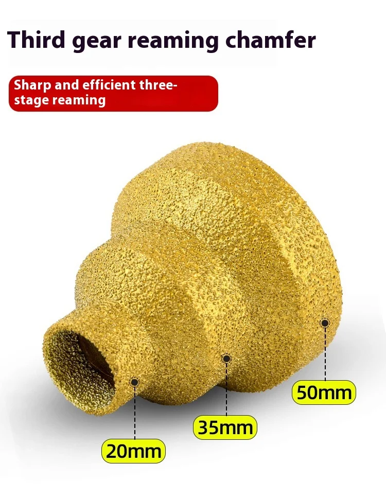 Wholesale Brazing Multi-Layer Cone Remyer Diamond Tile Marble Opening Trimming Concrete Chamferer CNC 6mm for Plastic