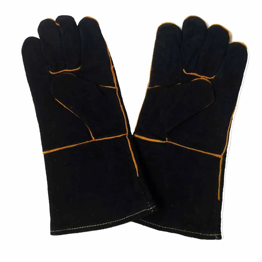 35 Cm Heavy Duty Grade A High Quality Split Cowhide Black Palm Tig Mig